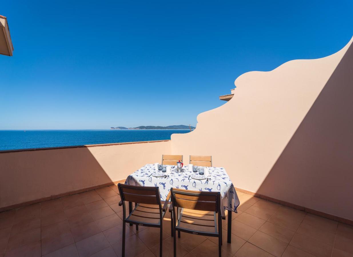 Sea Front Terrace Marco Polo Apartment อาลเกโร ภายนอก รูปภาพ