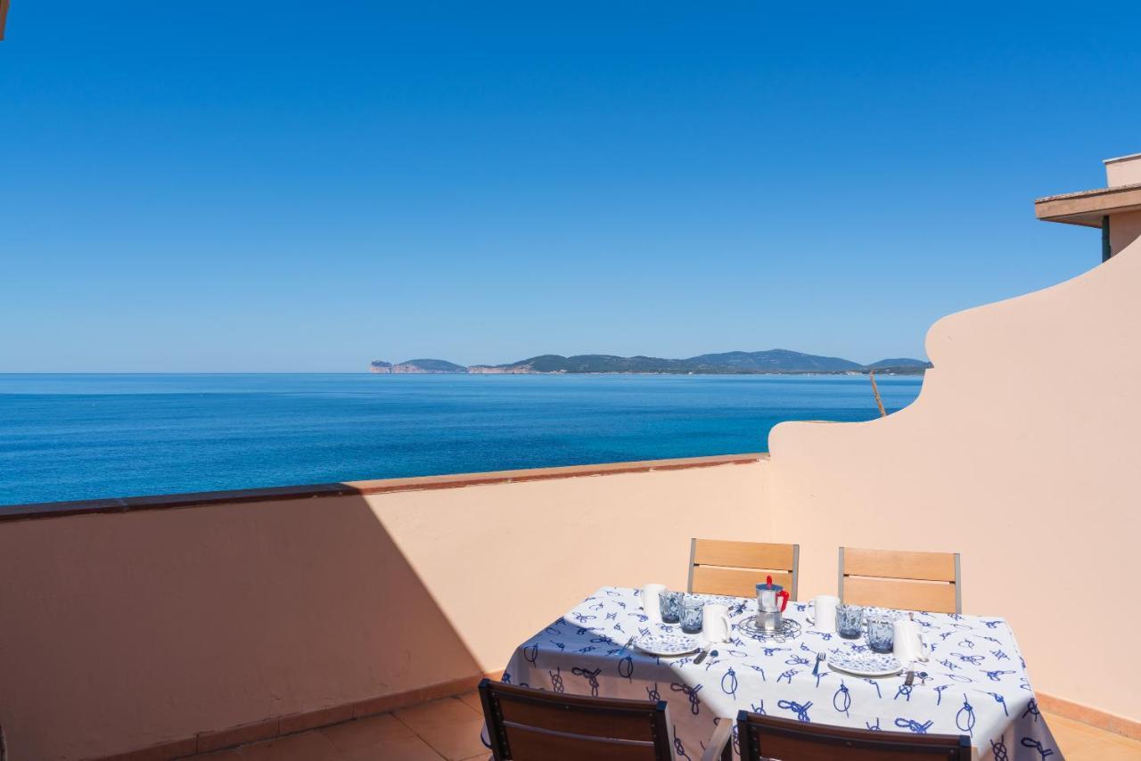 Sea Front Terrace Marco Polo Apartment อาลเกโร ภายนอก รูปภาพ